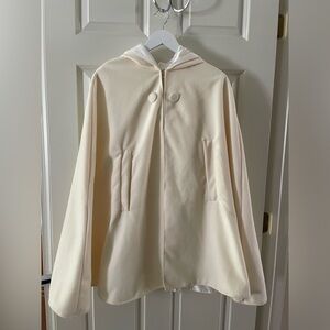 Cream color cape, great for winter weddings!